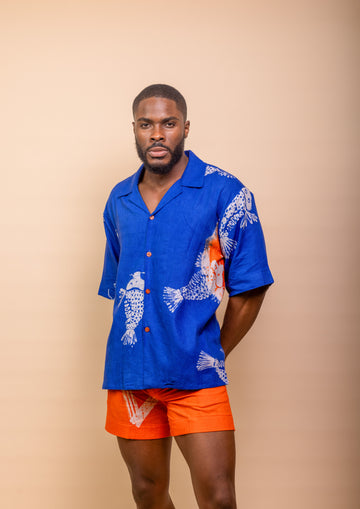 Casj Fish Adire Shorts