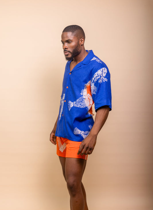 Casj Fish Adire Shirt