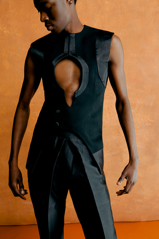 Imma cummerbund structured pants