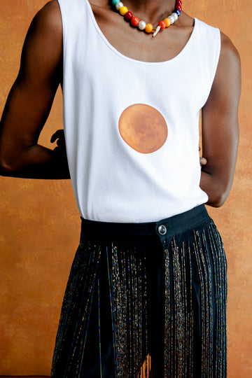 Lanre moon u-neck vest