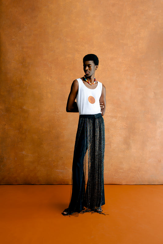 Lanre moon u-neck vest