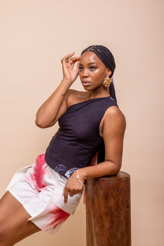 Casj Adire Pink Wash Shorts