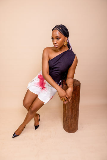 Casj Adire Pink Wash Shorts