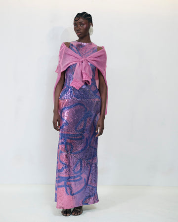 Petal Shimmer Dress