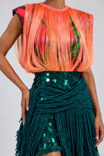 Petal Fringe Blouse