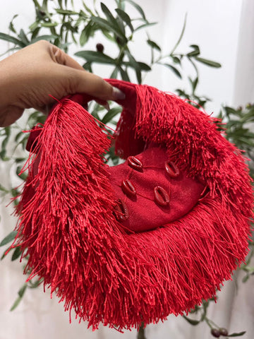 Fern Shekere Bag - Red
