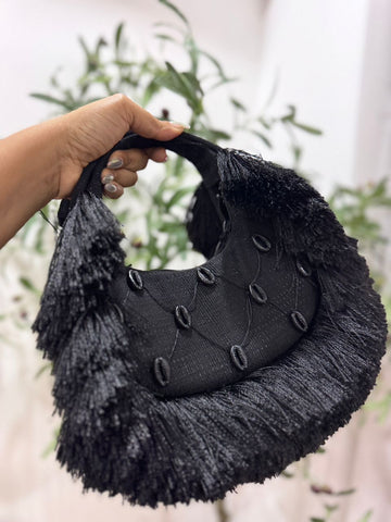 Fern Shekere Bag - Black