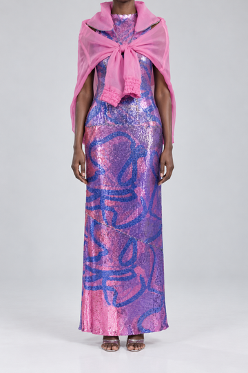 Petal Shimmer Dress